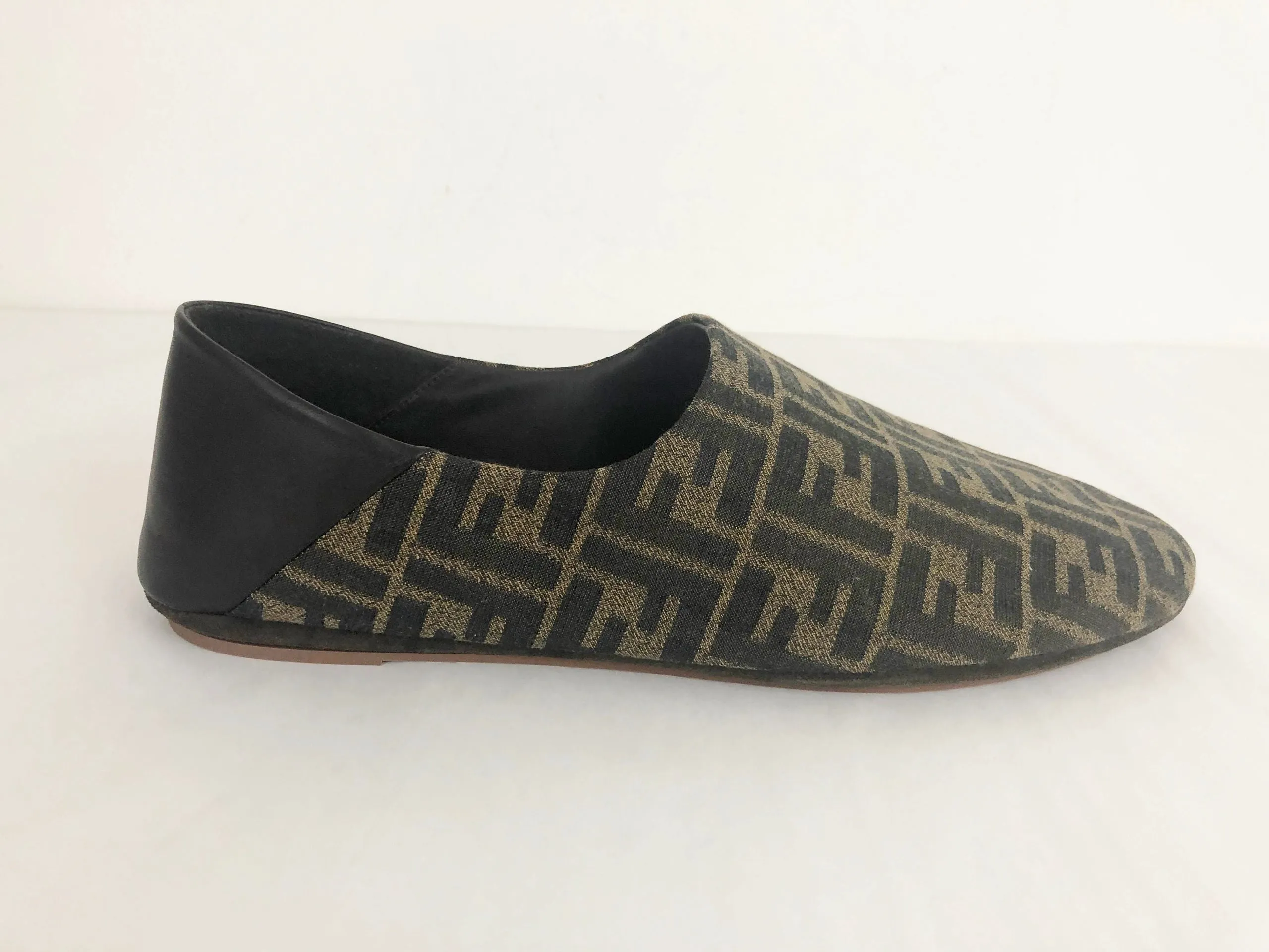 NEW Men's Fendi Ff Logo Slippers Size 12 Us