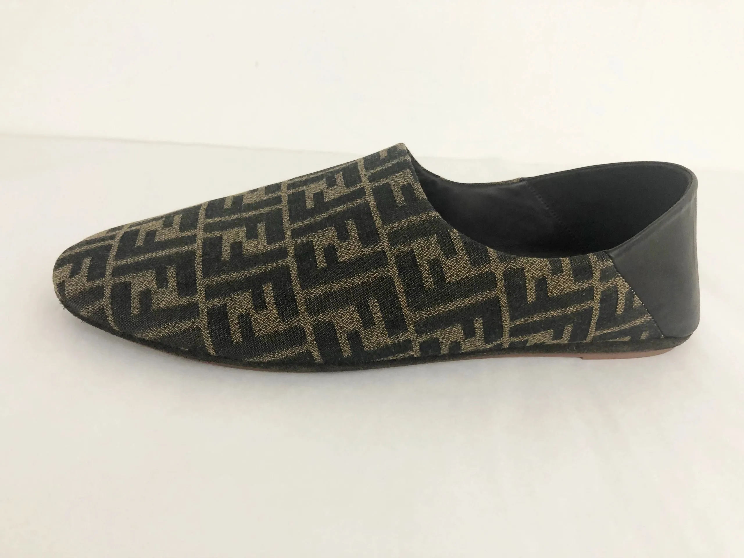NEW Men's Fendi Ff Logo Slippers Size 12 Us
