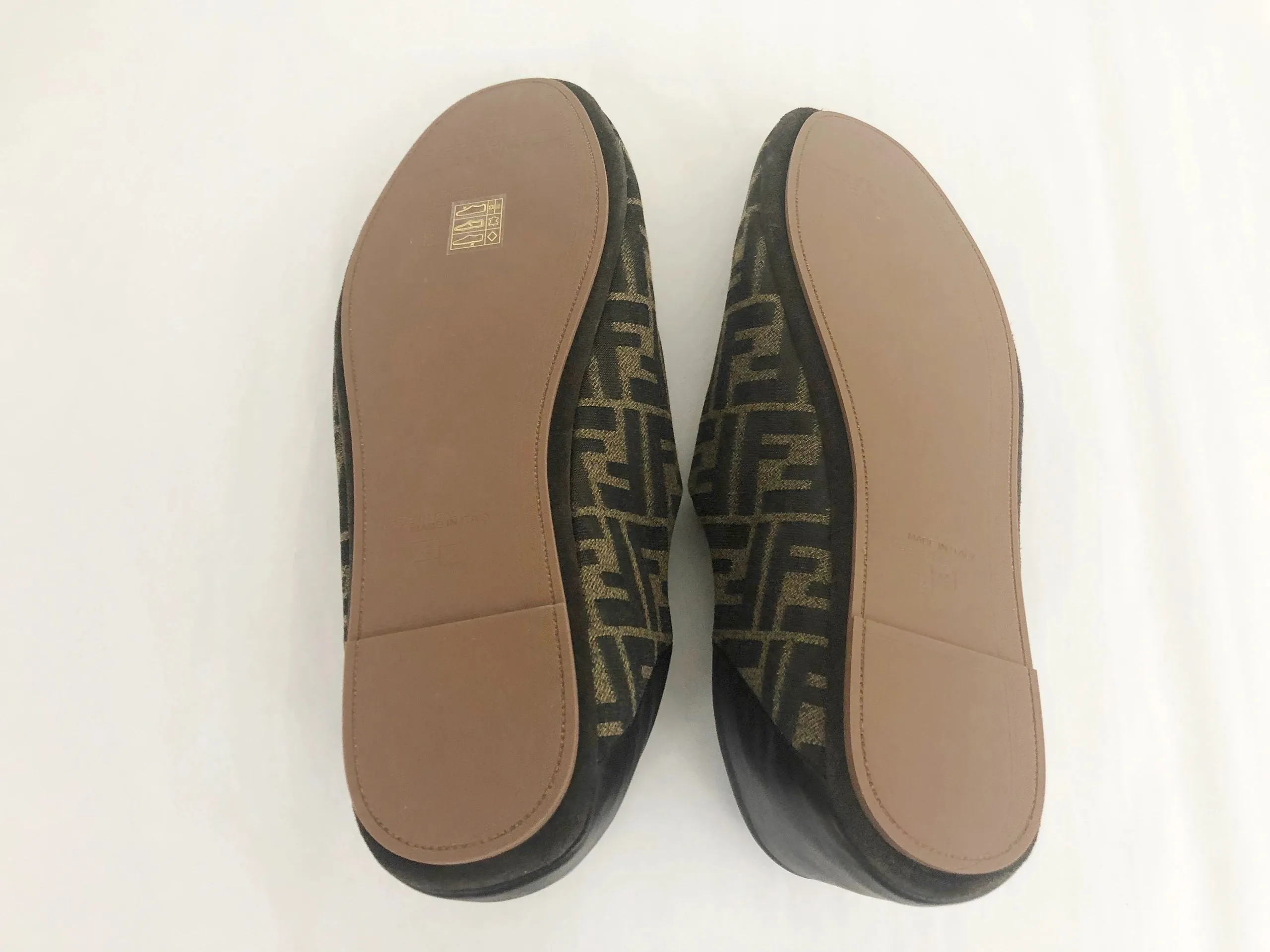 NEW Men's Fendi Ff Logo Slippers Size 12 Us