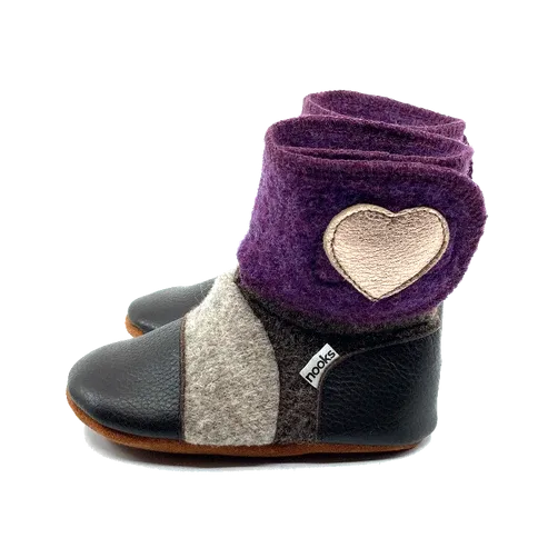 Nooks Design Felted Wool Booties (Juniper)