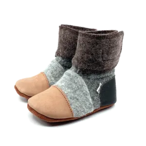Nooks Design Felted Wool Booties (Sandstone)