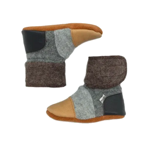 Nooks Design Felted Wool Booties (Sandstone)