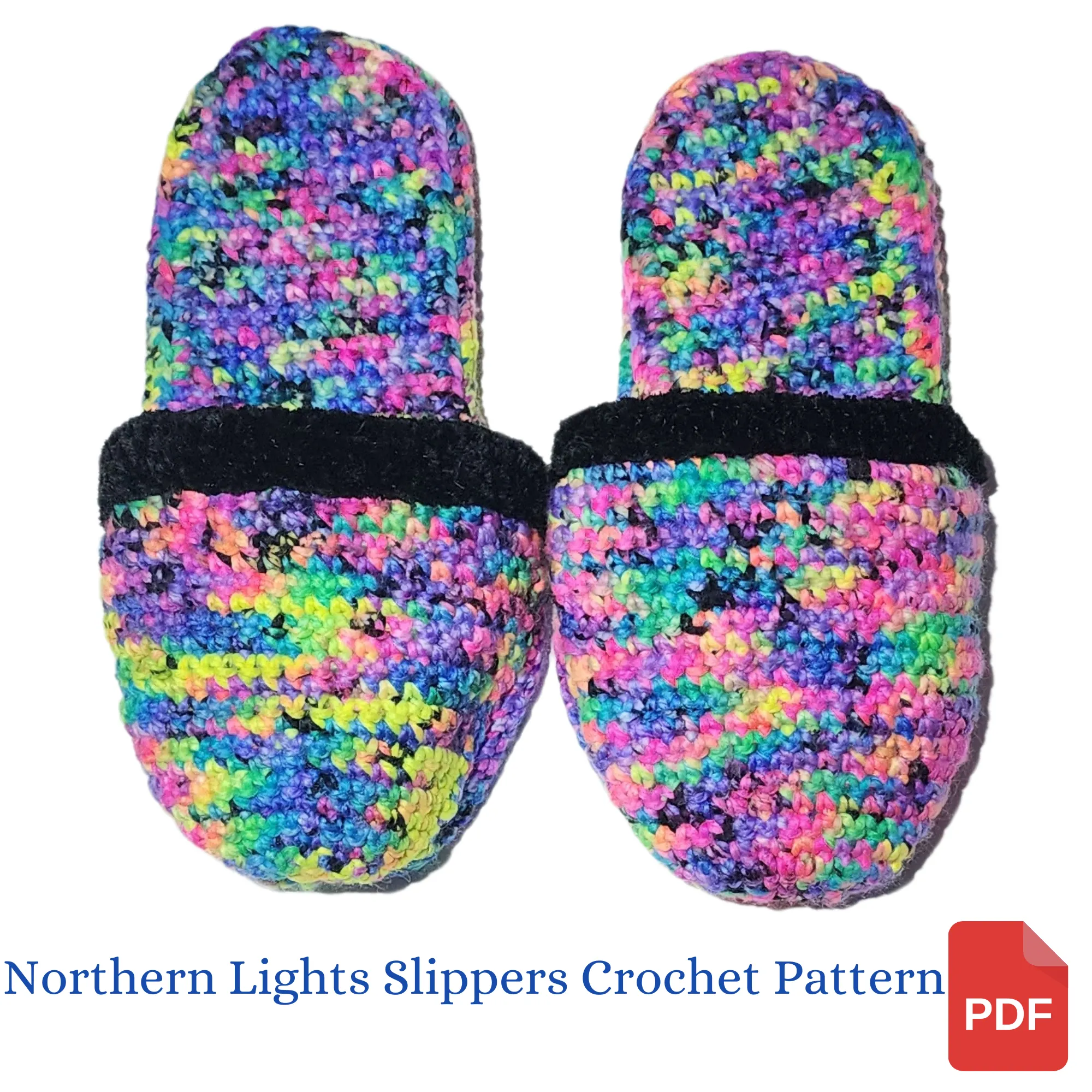 Northern Lights Slippers Crochet Pattern