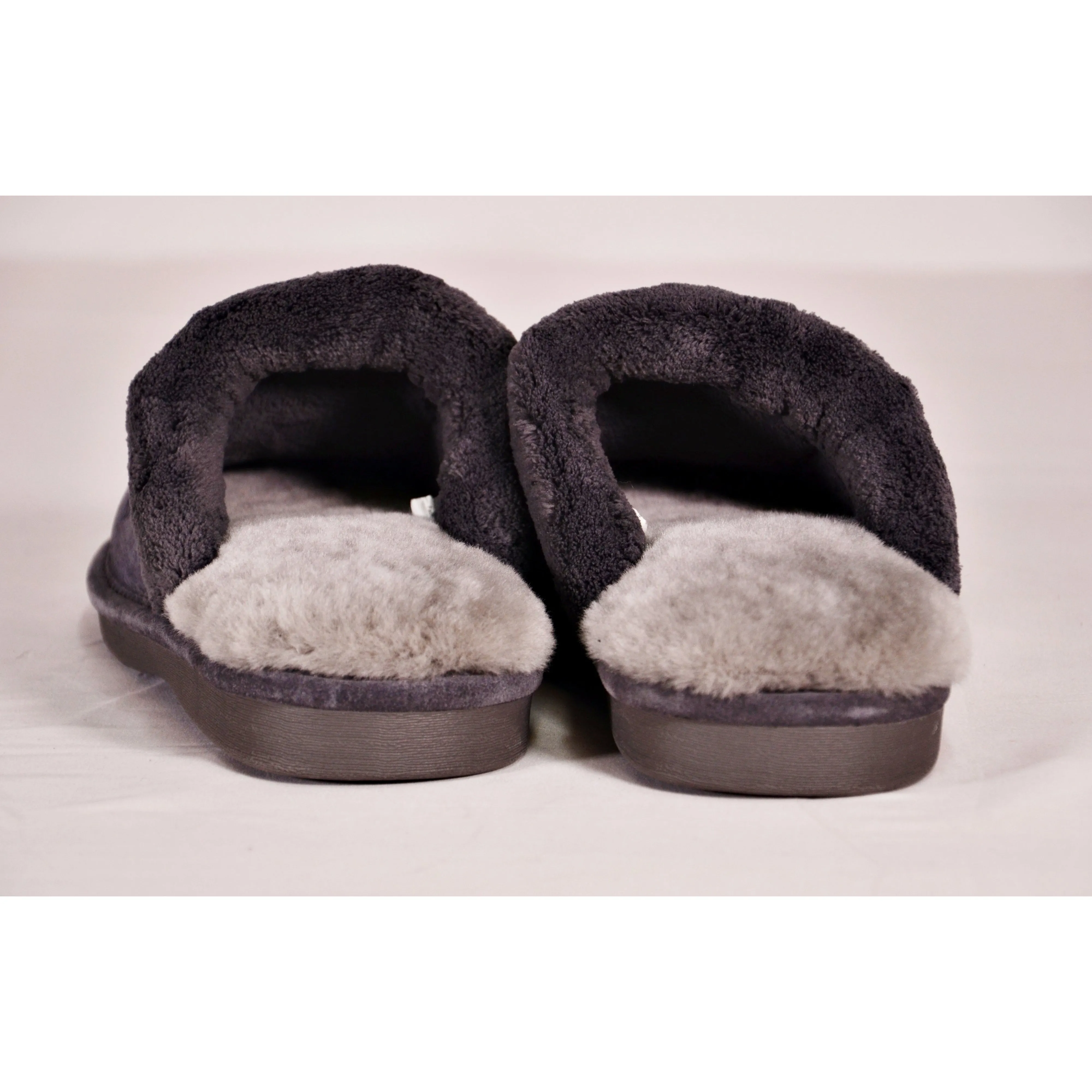 Nuknuuk Men's Leather Slippers Men's Grey 10