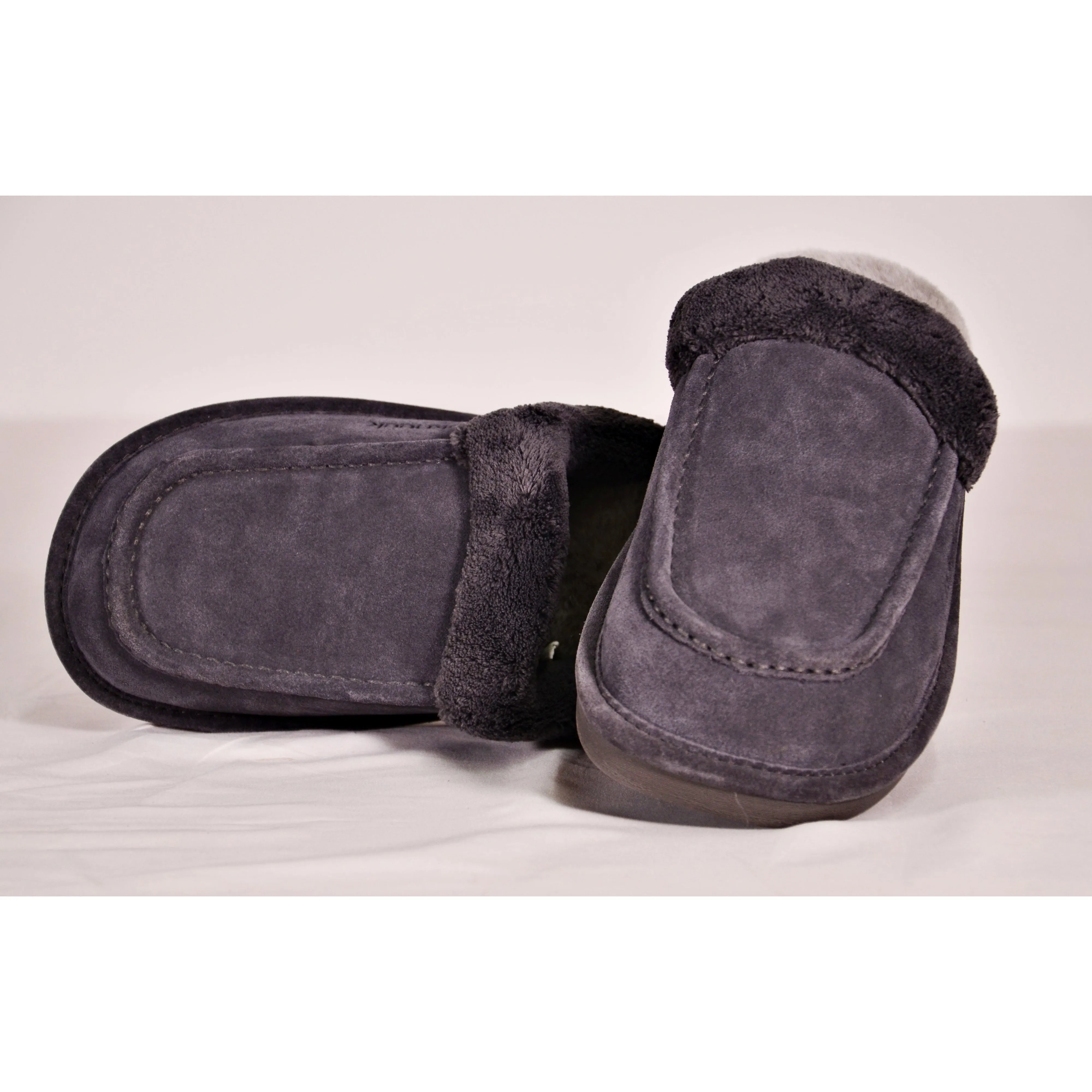 Nuknuuk Men's Leather Slippers Men's Grey 10