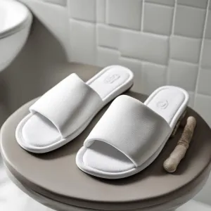 Nuremberg Luxury Velour Slippers with Open Toe