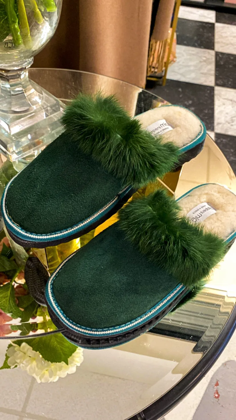 Olive Green Suede