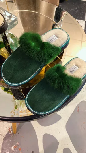 Olive Green Suede
