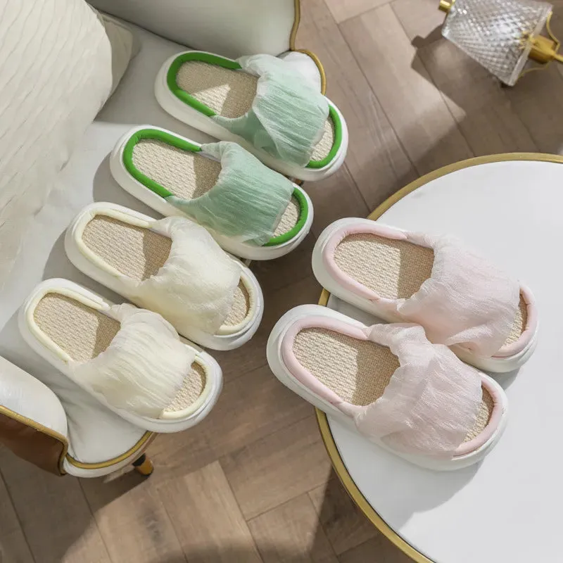Open Toe Platform Slippers