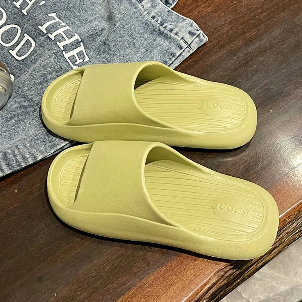 Open Toe Platform Slippers