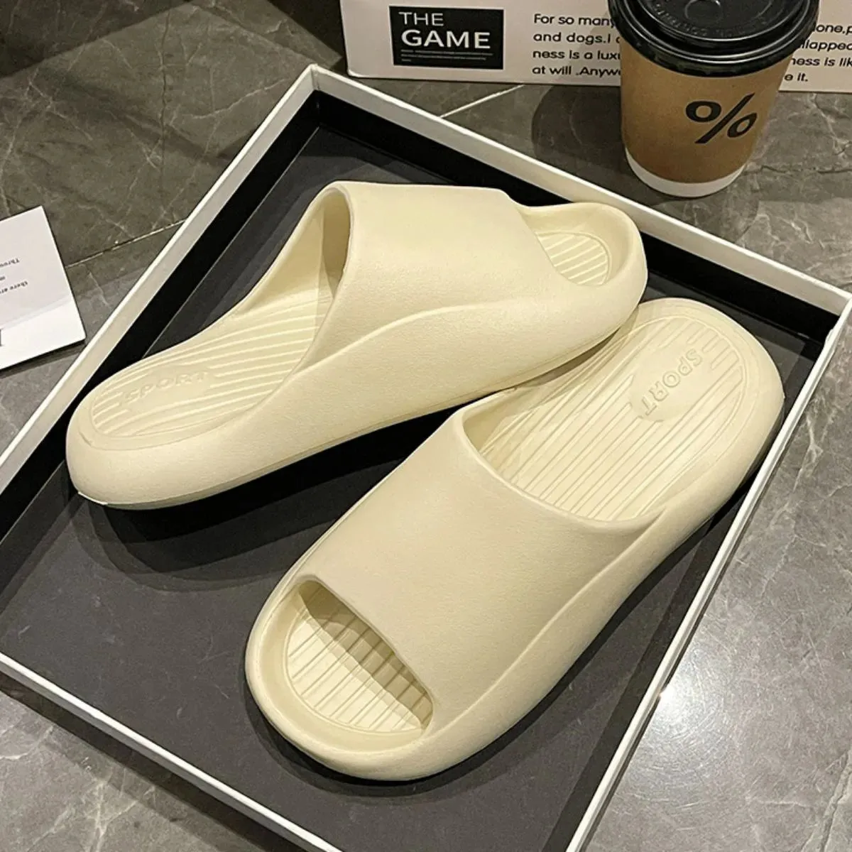 Open Toe Platform Slippers