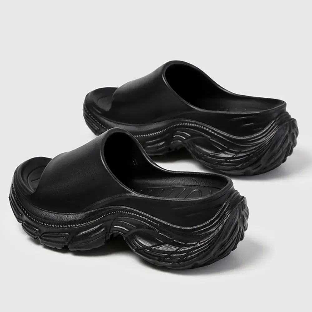 Open Toe Platform Slippers