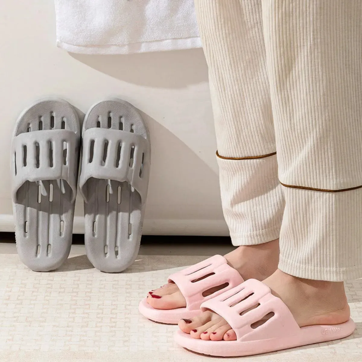 Open Toe Platform Slippers
