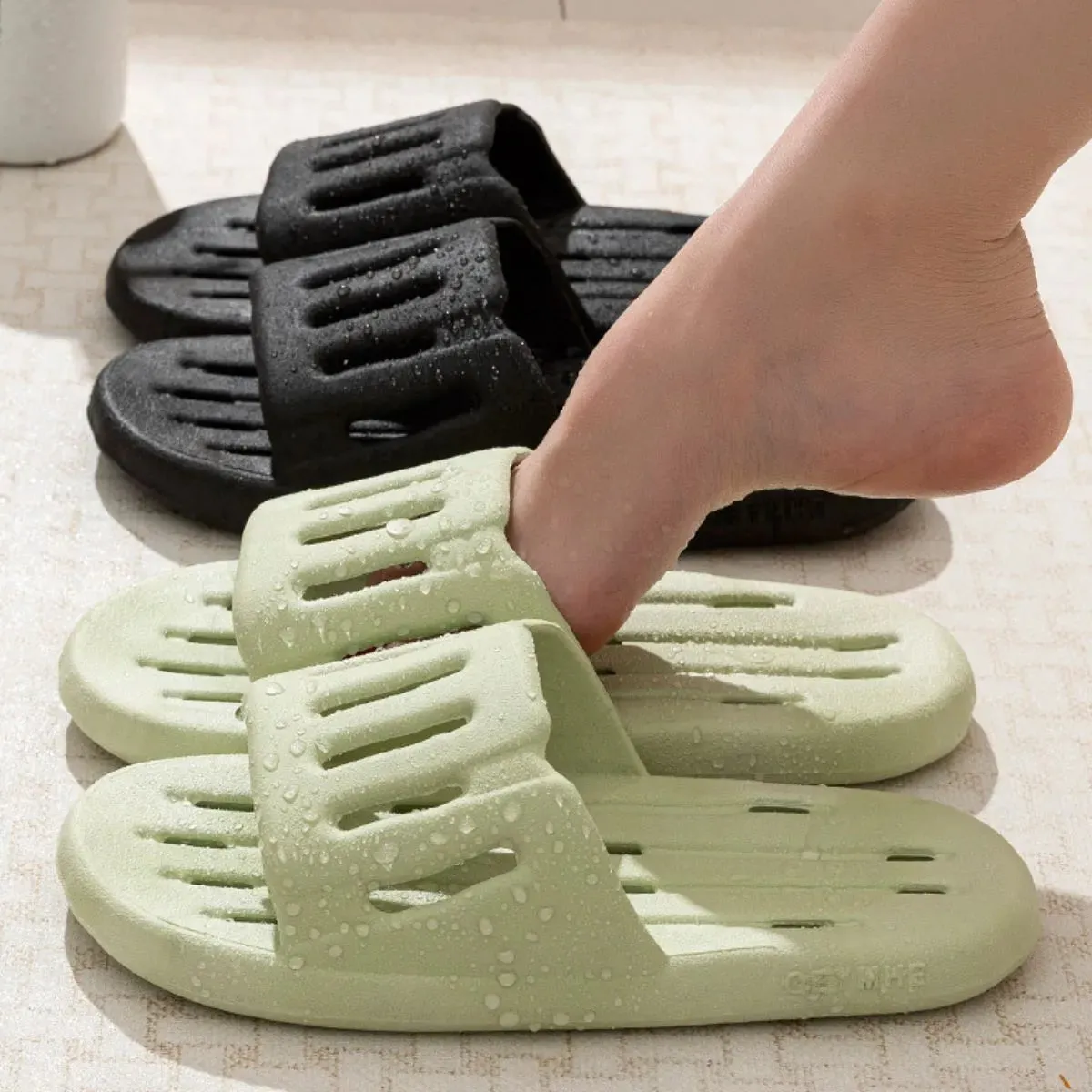 Open Toe Platform Slippers