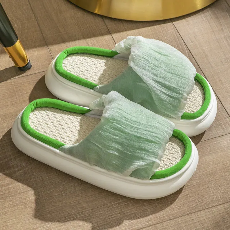 Open Toe Platform Slippers