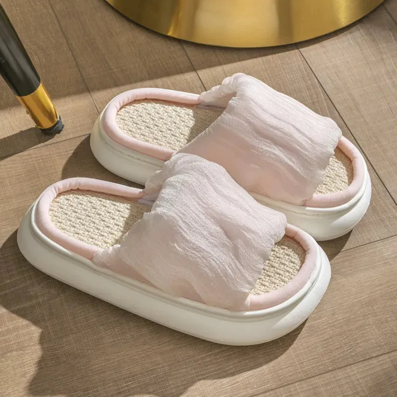 Open Toe Platform Slippers