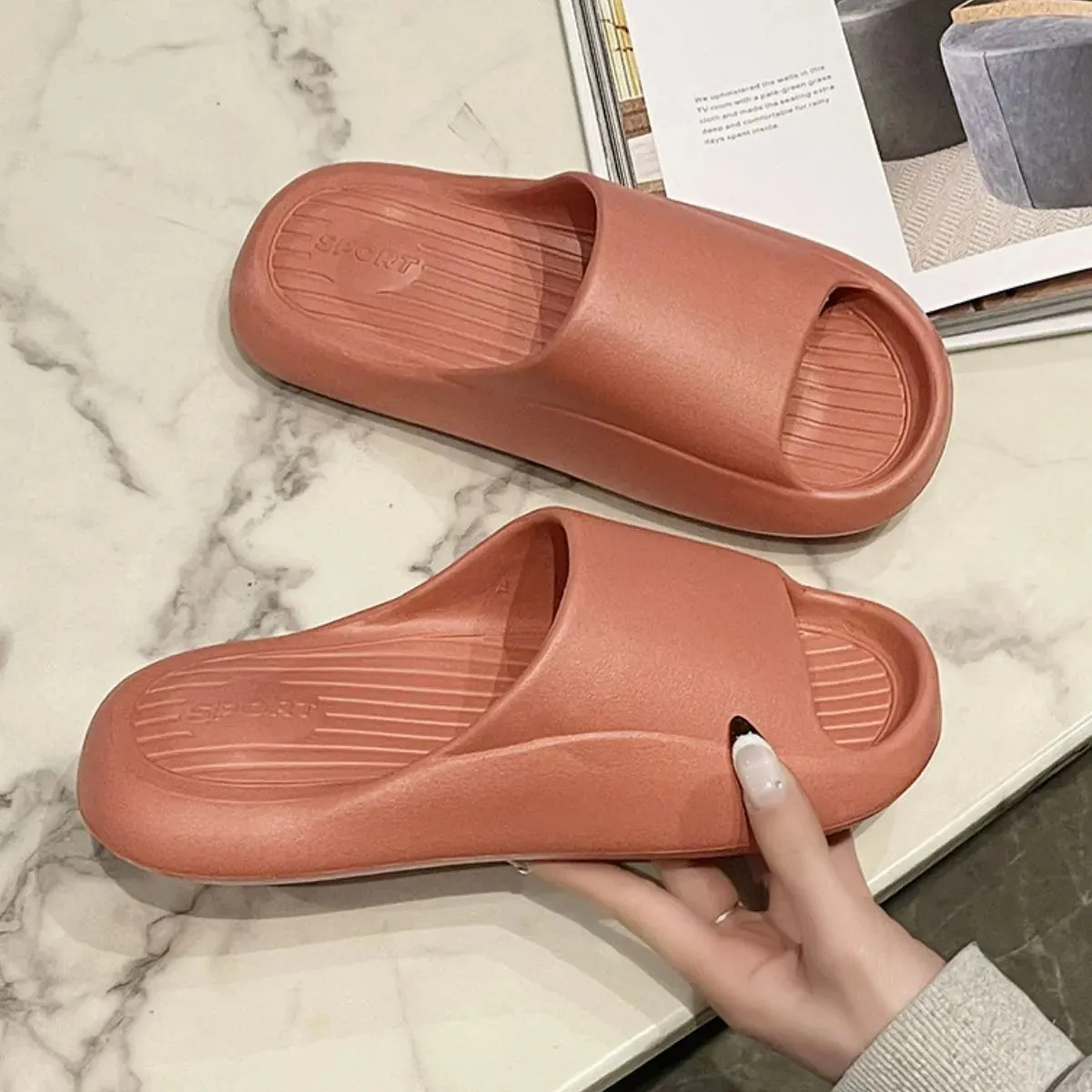Open Toe Platform Slippers