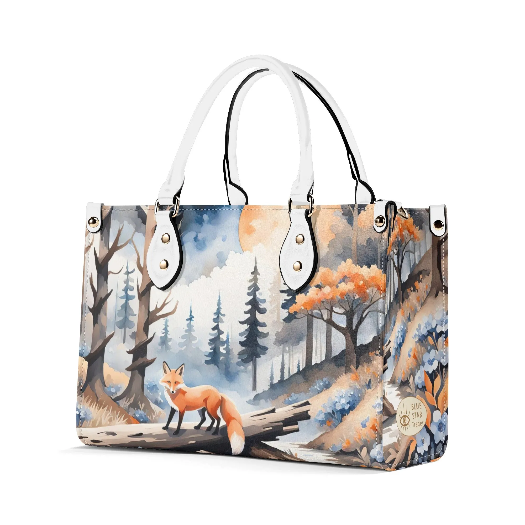 Orange Fox Luxury Womens Vegan Leather Handbag