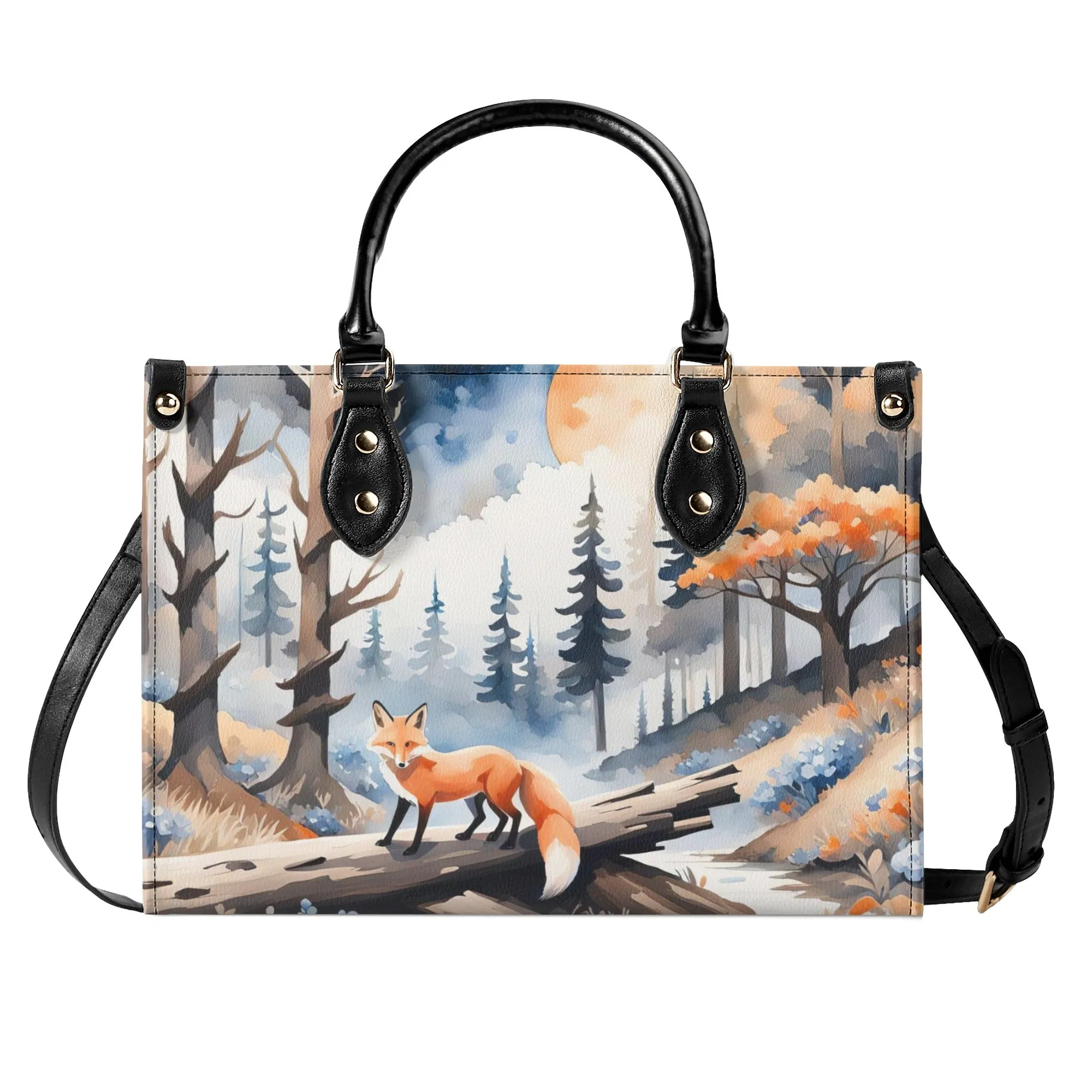 Orange Fox Luxury Womens Vegan Leather Handbag