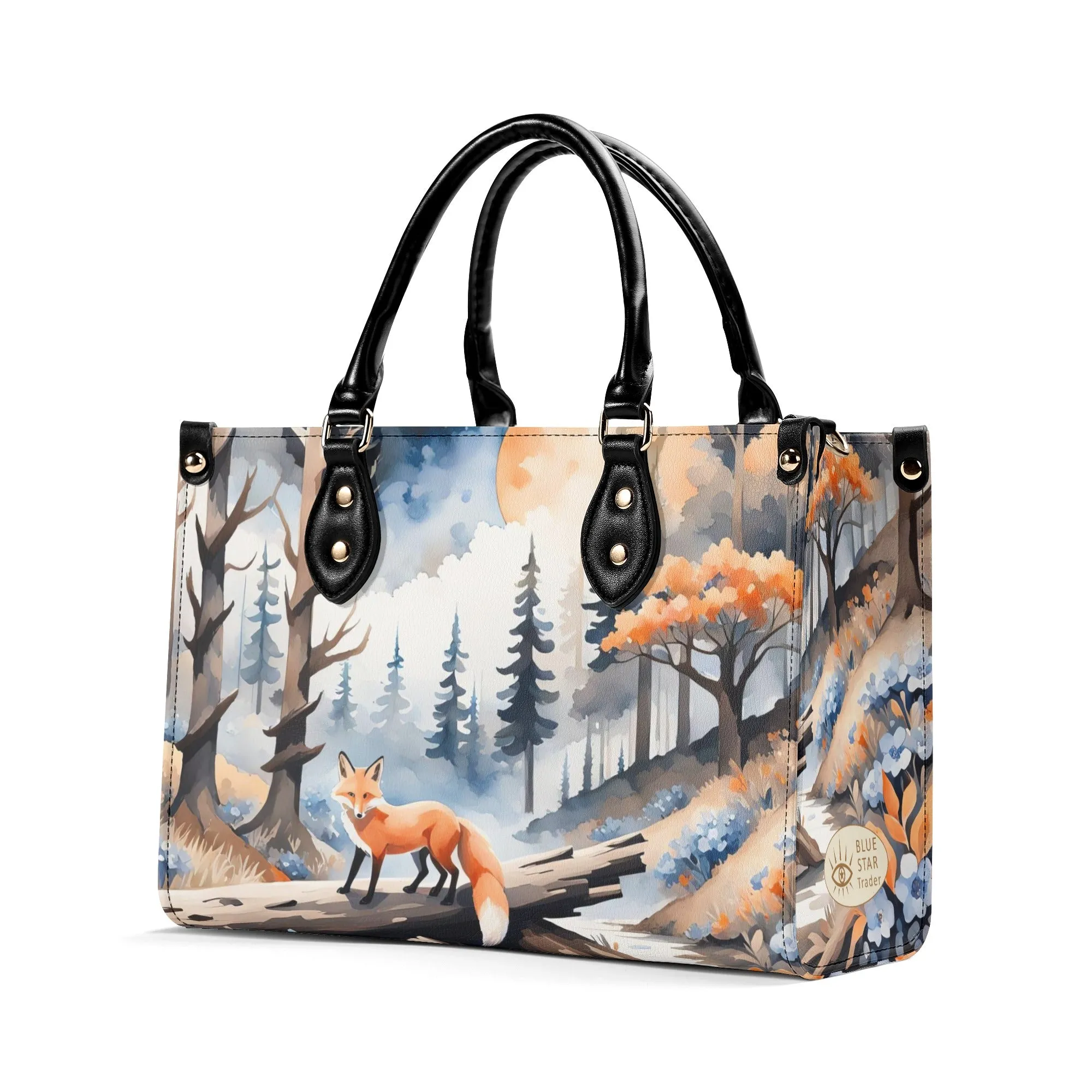 Orange Fox Luxury Womens Vegan Leather Handbag
