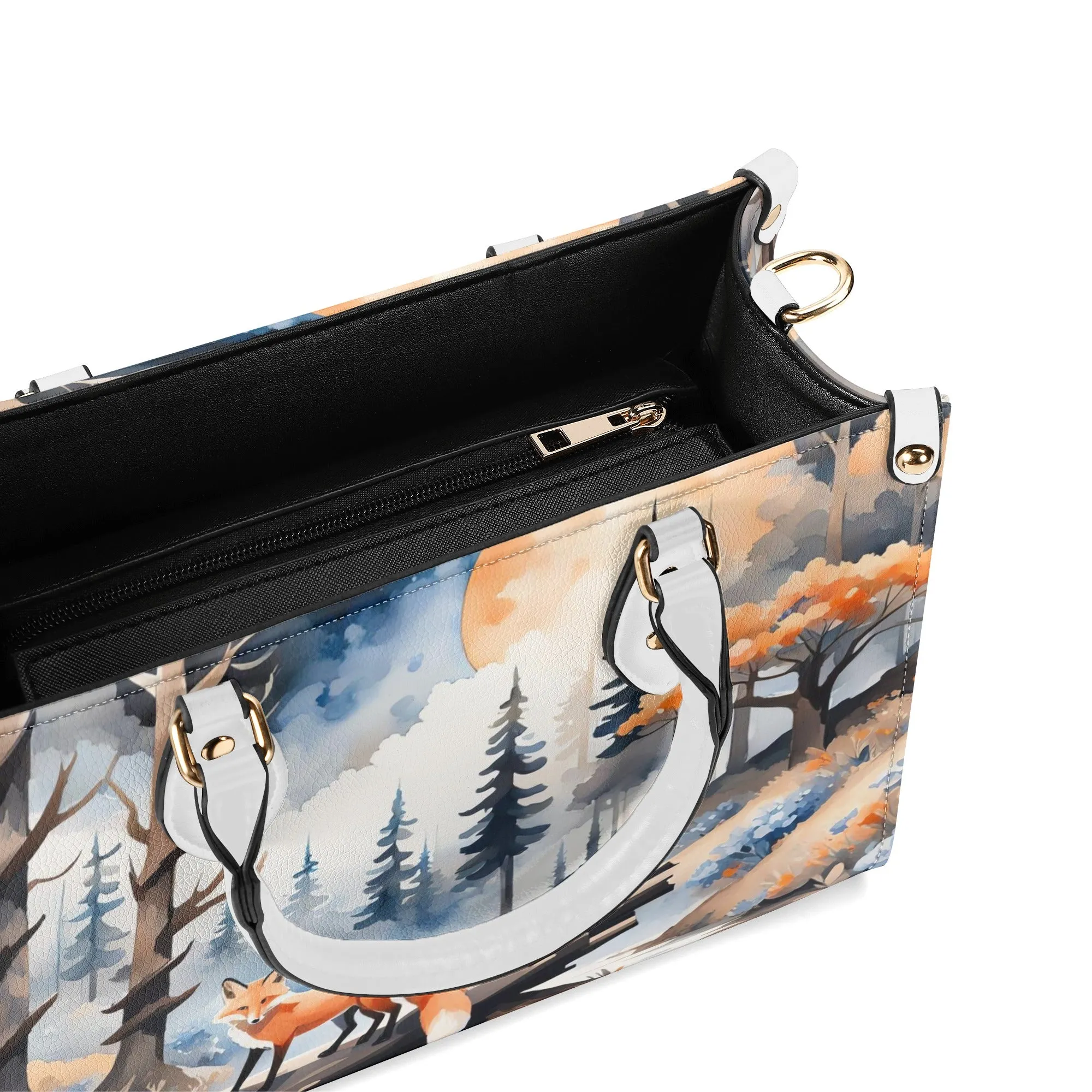 Orange Fox Luxury Womens Vegan Leather Handbag