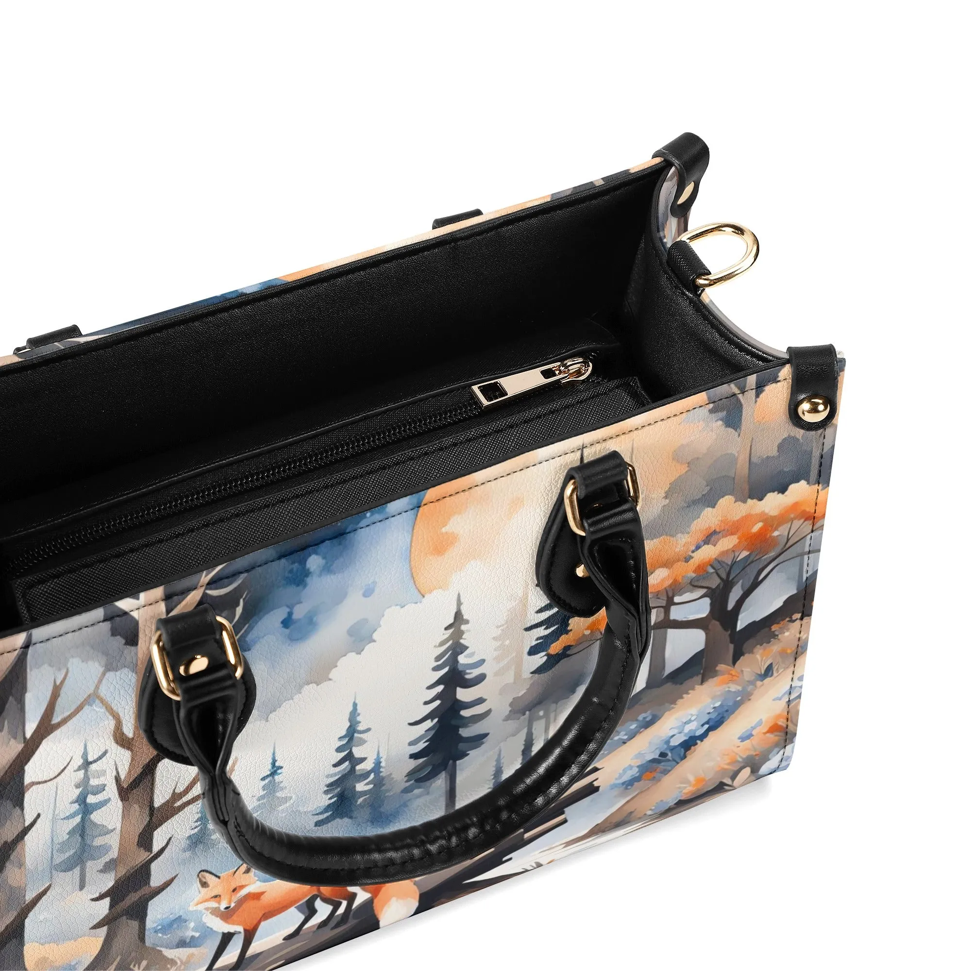 Orange Fox Luxury Womens Vegan Leather Handbag