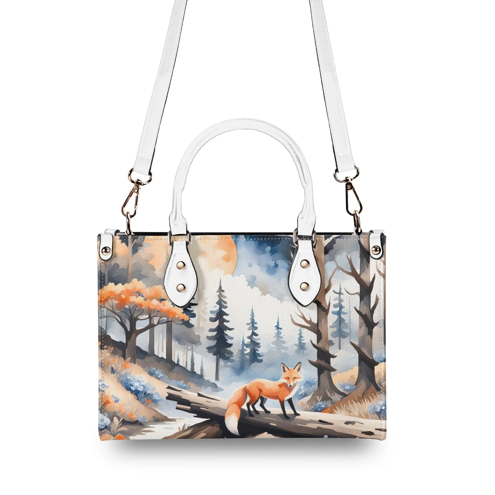 Orange Fox Luxury Womens Vegan Leather Handbag