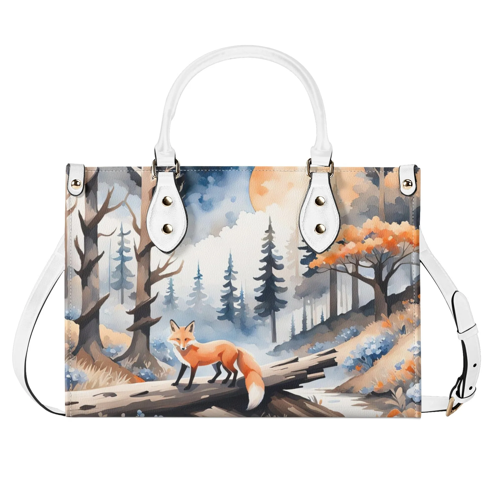 Orange Fox Luxury Womens Vegan Leather Handbag
