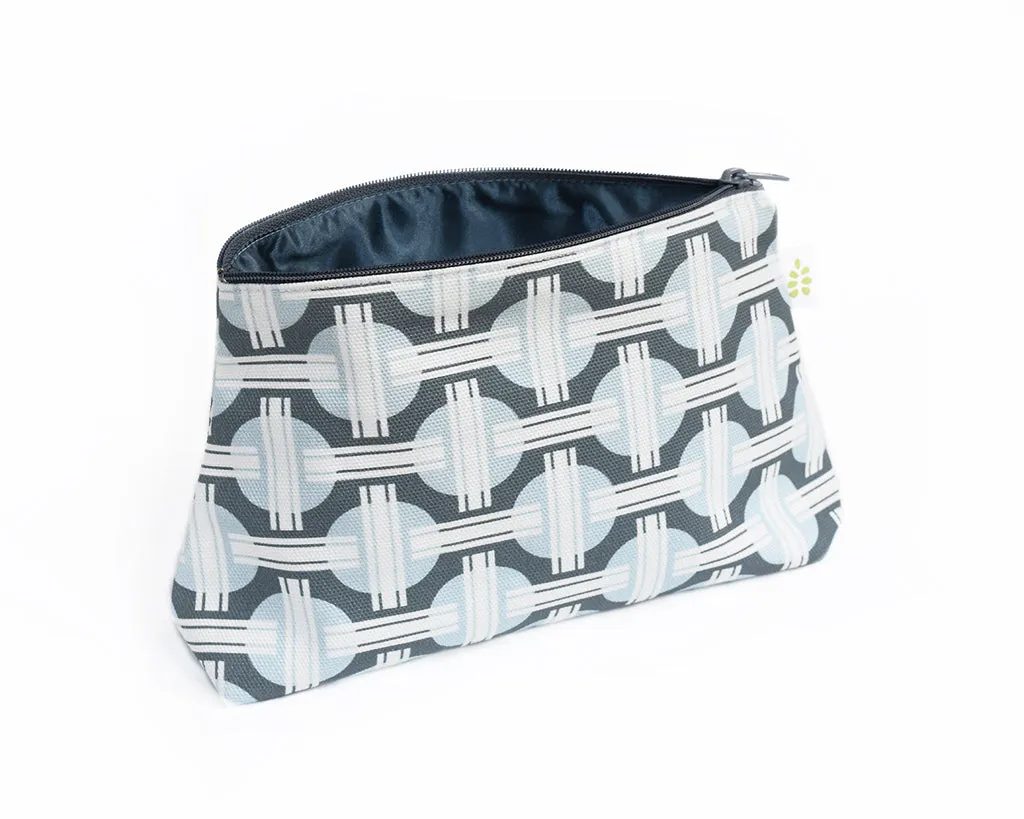 Orient Zipper Pouch – Powder Blue (10" x 6" x 3")