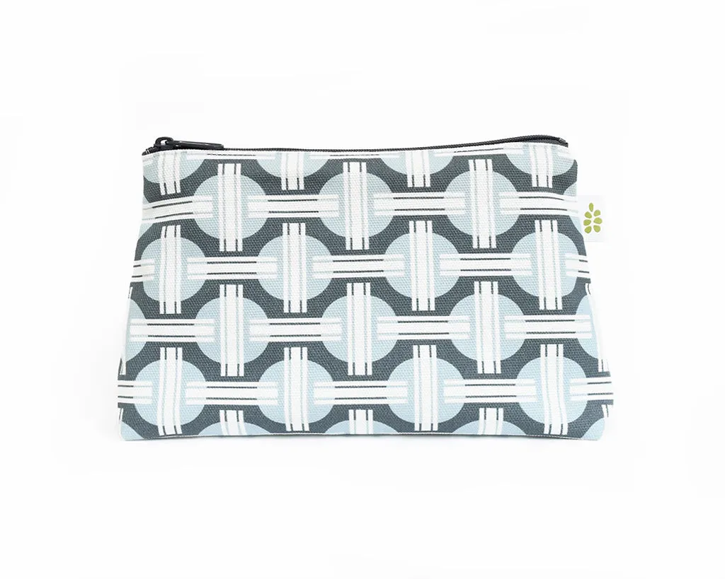 Orient Zipper Pouch – Powder Blue (10" x 6" x 3")