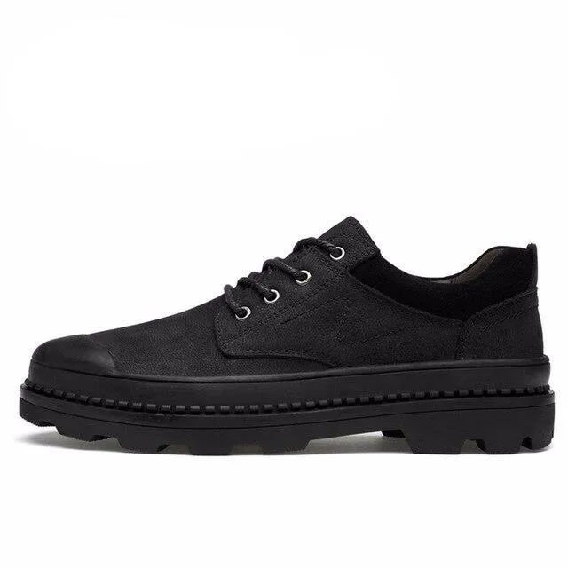 Oversized suede leather shoes men's slippers casual shoes soft quality men's flat shoes lace up men's footwear