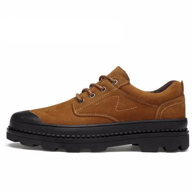 Oversized suede leather shoes men's slippers casual shoes soft quality men's flat shoes lace up men's footwear