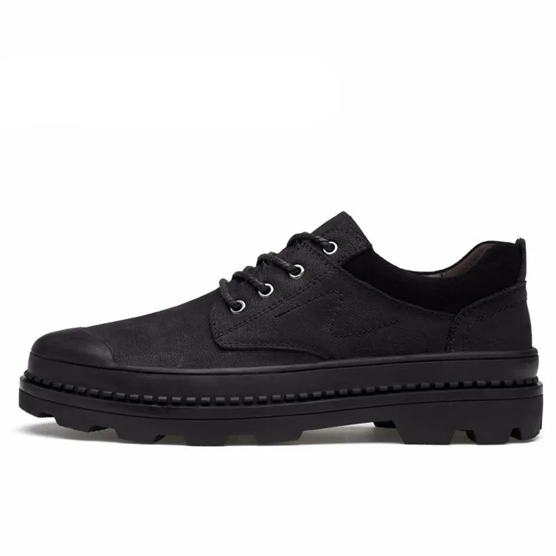 Oversized suede leather shoes men's slippers casual shoes soft quality men's flat shoes lace up men's footwear