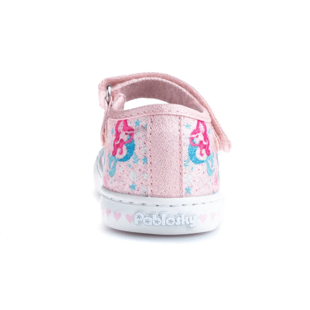 Pablosky Fantasia Sirenas Girls Shoe - Pink Glitter