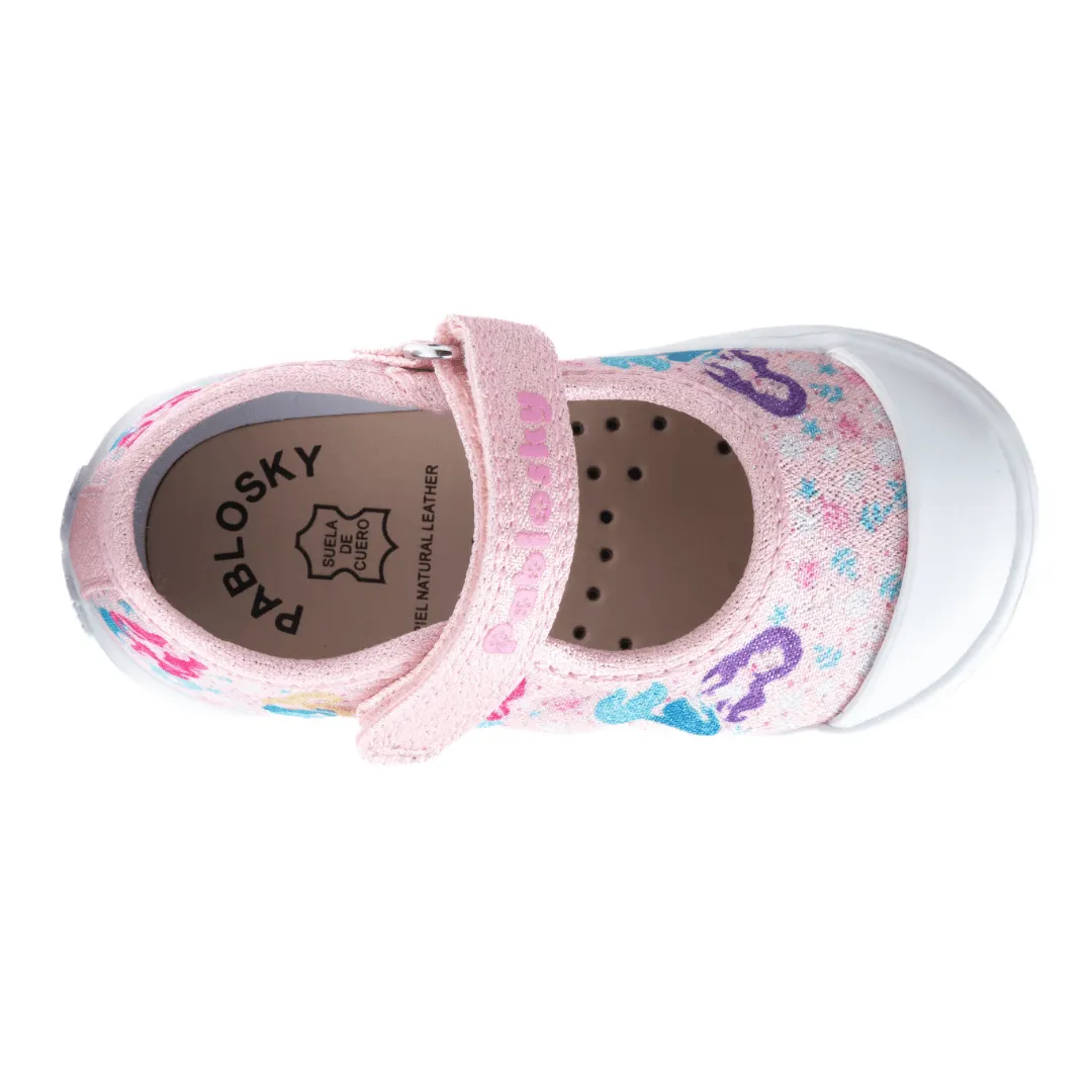Pablosky Fantasia Sirenas Girls Shoe - Pink Glitter