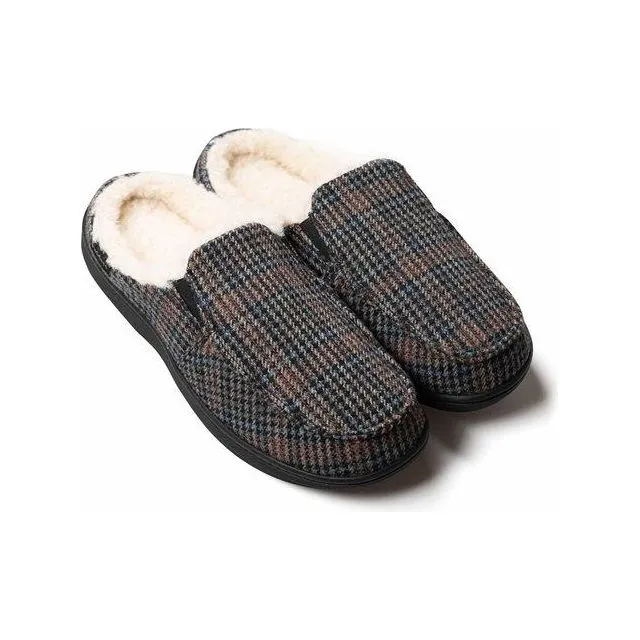 Padders Tom Mens Slippers - Blue Hounds Tooth