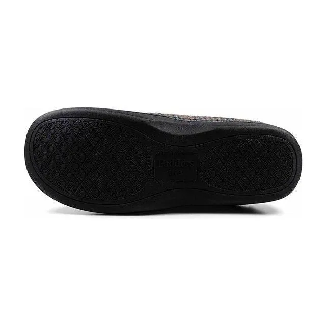 Padders Tom Mens Slippers - Blue Hounds Tooth