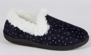 Padders Women's Navy Moon Star Slippers