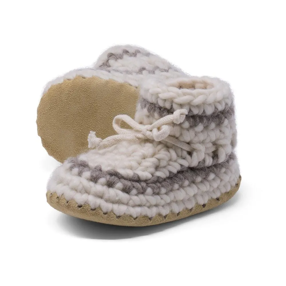 Padraig Cottage Slippers (Cream Stripe)