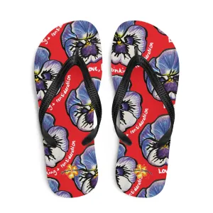Pansies - Hibiscus Surfwear - Ethical Womens Flip-Flops