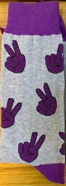 Peace Funky Crew Socks for Epilepsy Research