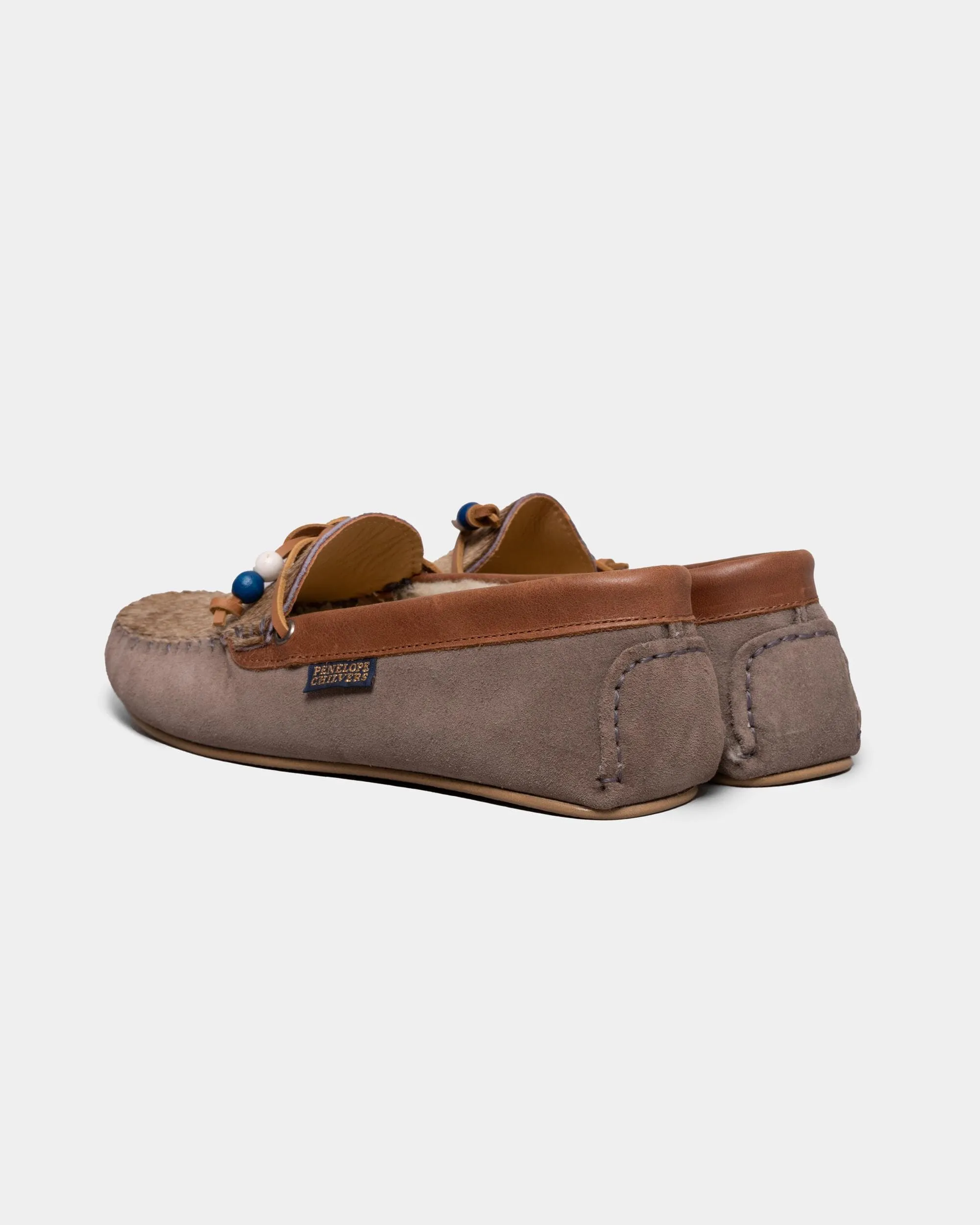 Penelope Chilvers Womens Moccasin Pony Wool- Lined Slipper