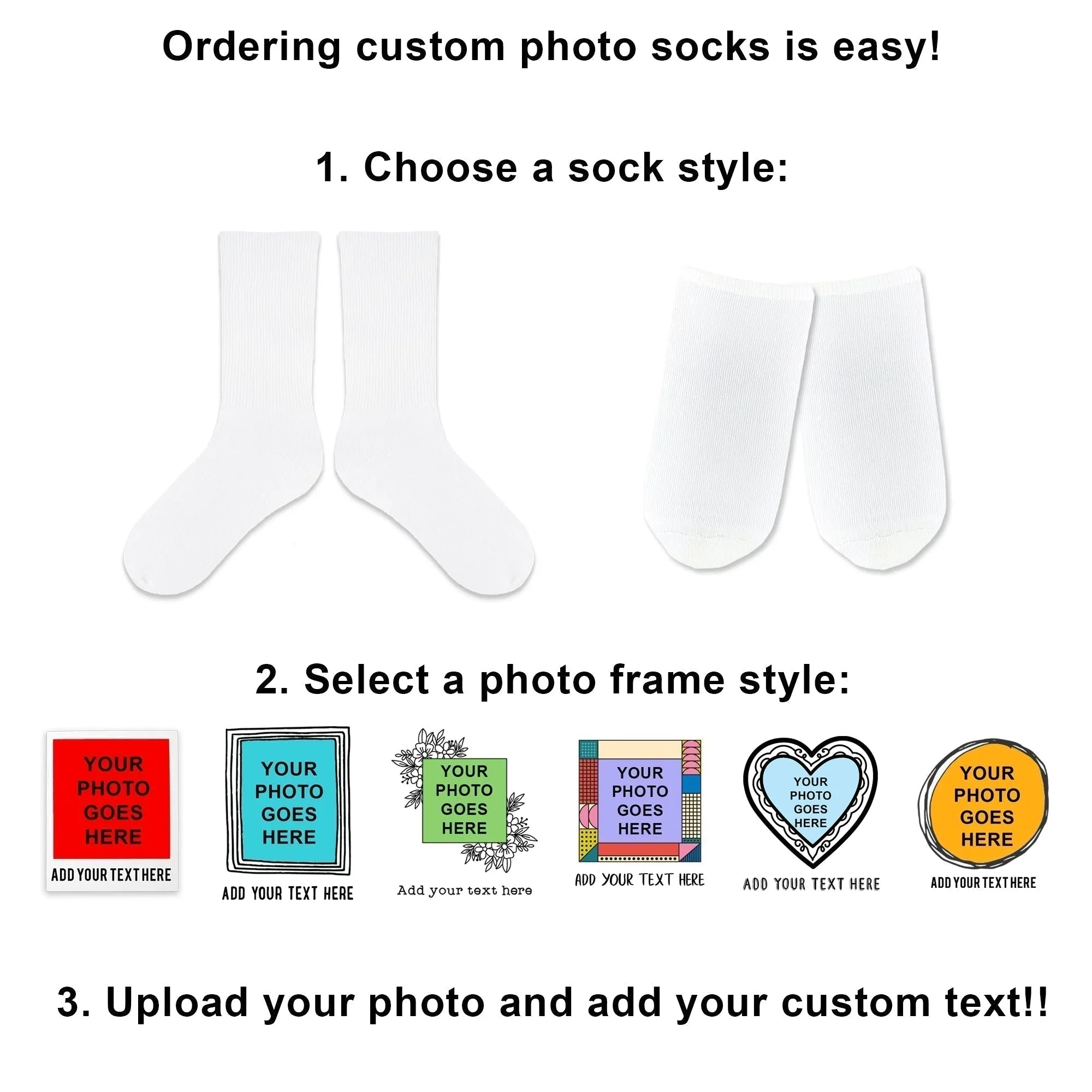Personalized Photo Socks - Valentine's Day Gift Idea