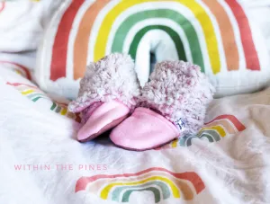 Pink Sherpa Wrap Around Boots