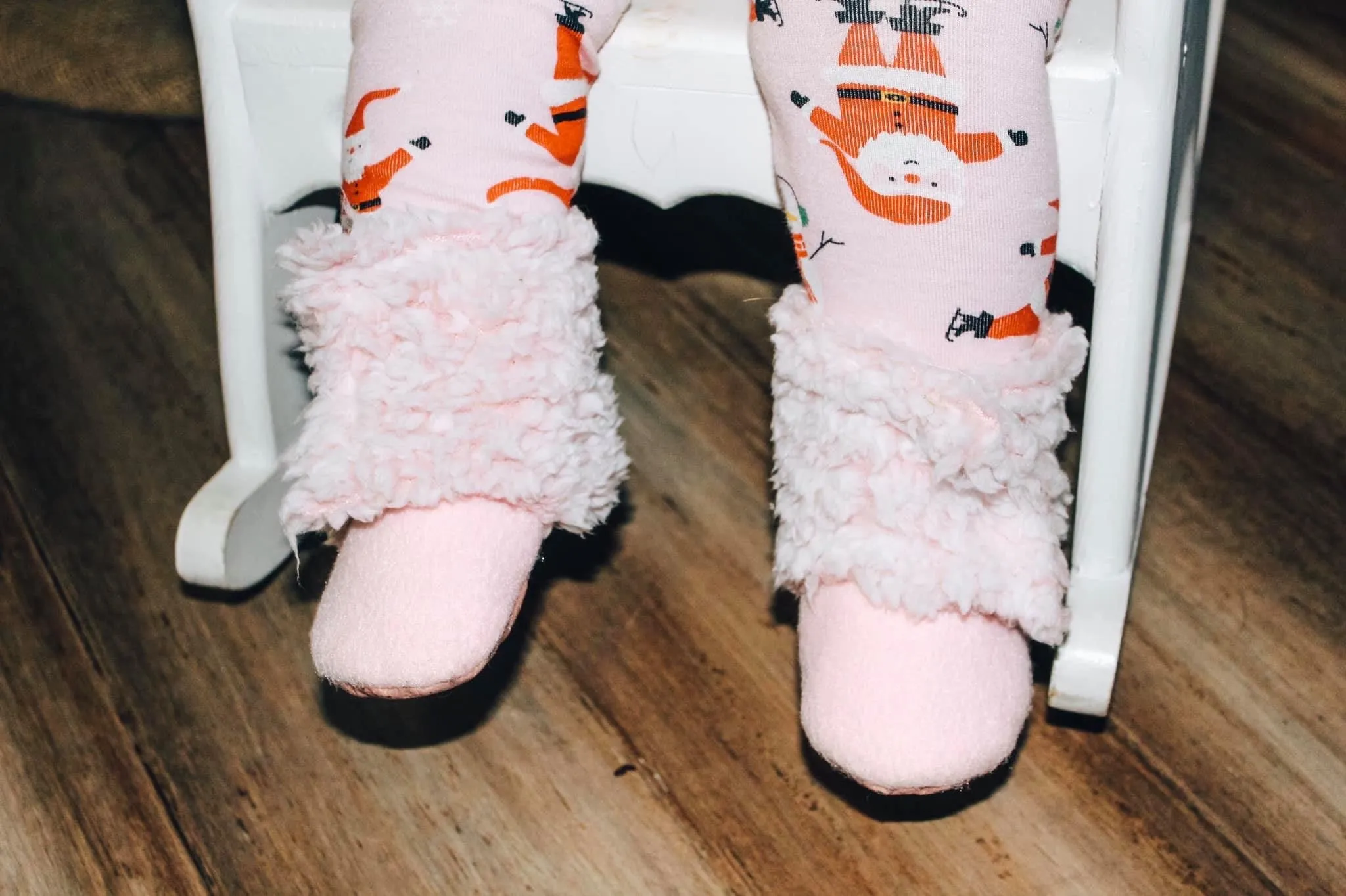 Pink Sherpa Wrap Around Boots