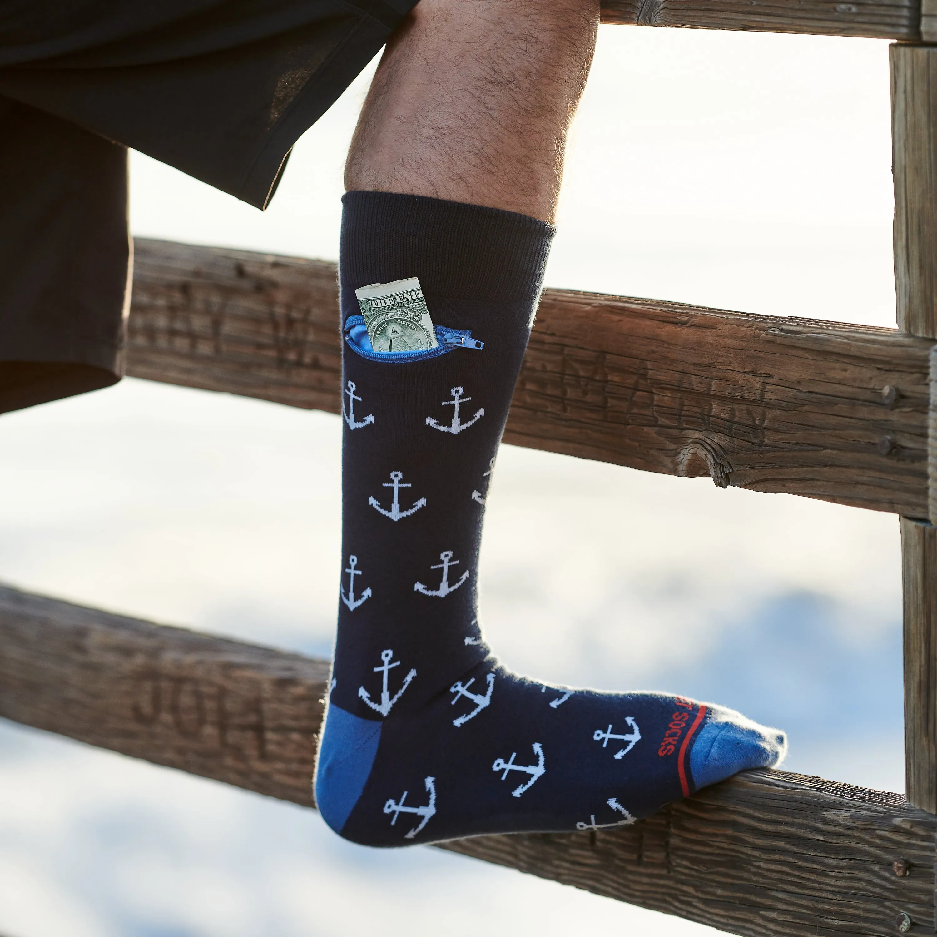Pocket Socks®, Anchors, Mens