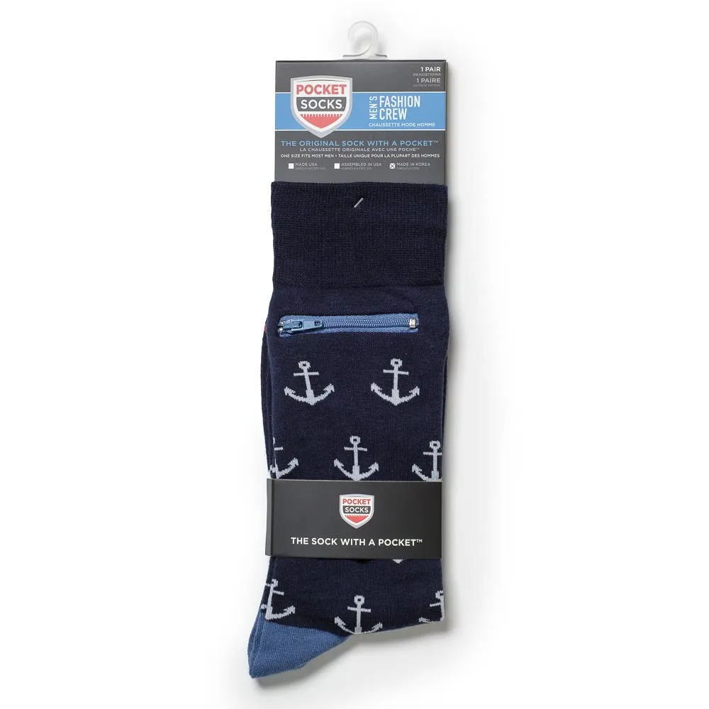 Pocket Socks®, Anchors, Mens