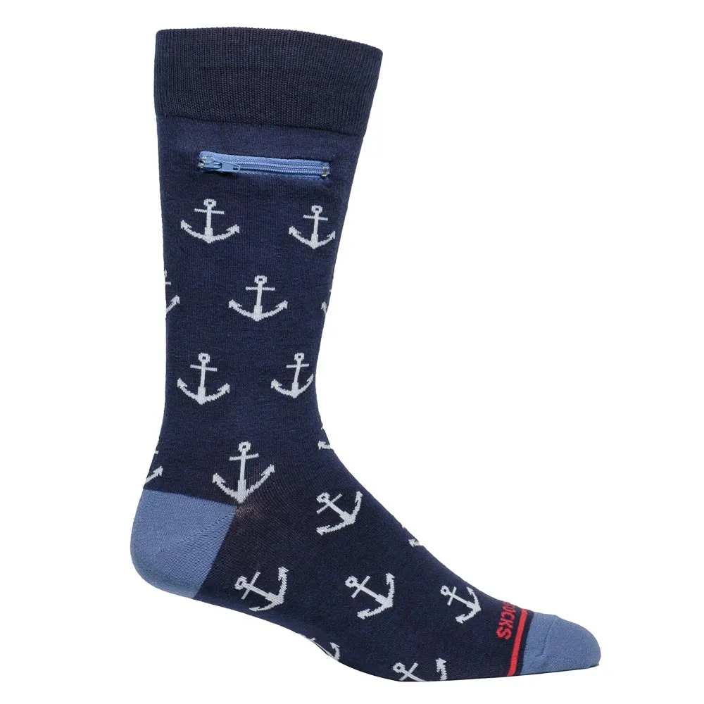 Pocket Socks®, Anchors, Mens