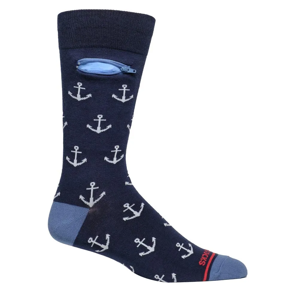 Pocket Socks®, Anchors, Mens