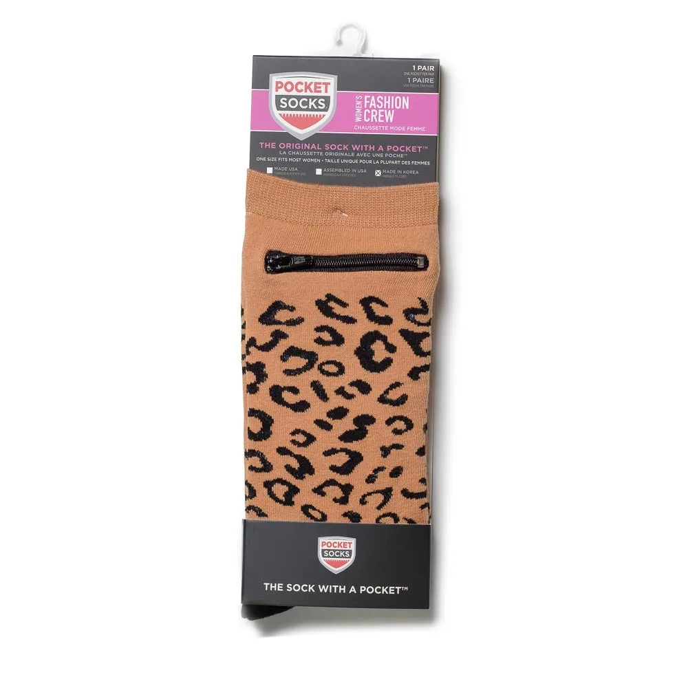 Pocket Socks®, Cheetah, Womens  - Deluxe